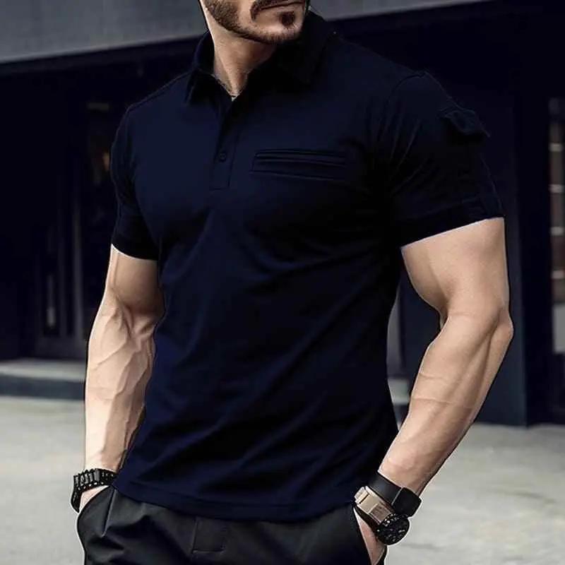 Navy blue polo shirt with pocket style - Premium Polo T-Shirt from The Divine Shop - Just Rs.2250! Shop now at The Divine Shop