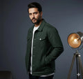 Olive green denim jacket export quality green - Premium Denim jacket from The Divine Shop - Just Rs.3999! Shop now at The Divine Shop
