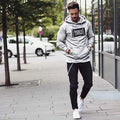 Pigalle printed hazel grey hoodie man black jeans - Premium Hoodies from My Store - Just Rs.1799! Shop now at The Divine Shop