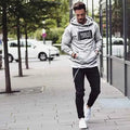 Pigalle printed hazel grey hoodie man black jeans - Premium Hoodies from My Store - Just Rs.1799! Shop now at The Divine Shop
