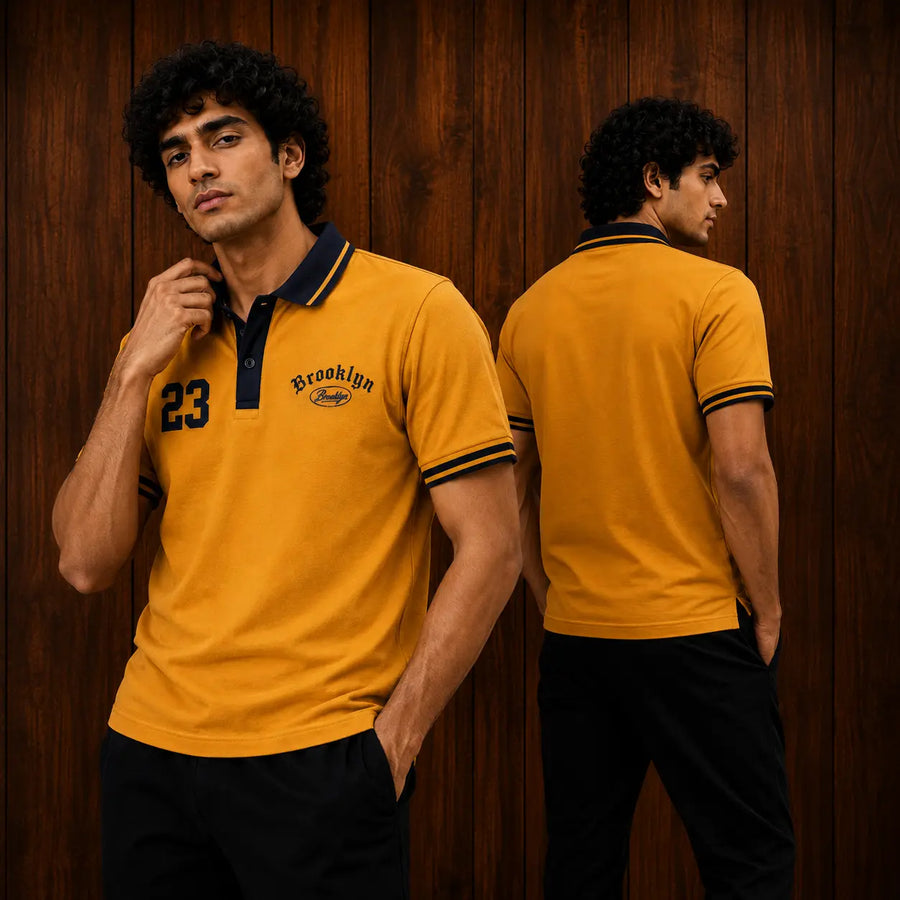 Premium Men’s Polo T-Shirt in Pakistan – Smart Casual Style (Mustard)
