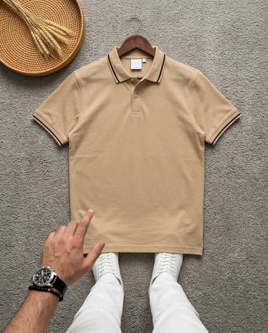 Premium Men’s Polo T-Shirt in Pakistan – Smart Casual Style (beige)