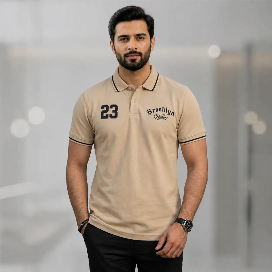 Premium Men’s Polo T-Shirt in Pakistan – Smart Casual Style (beige)