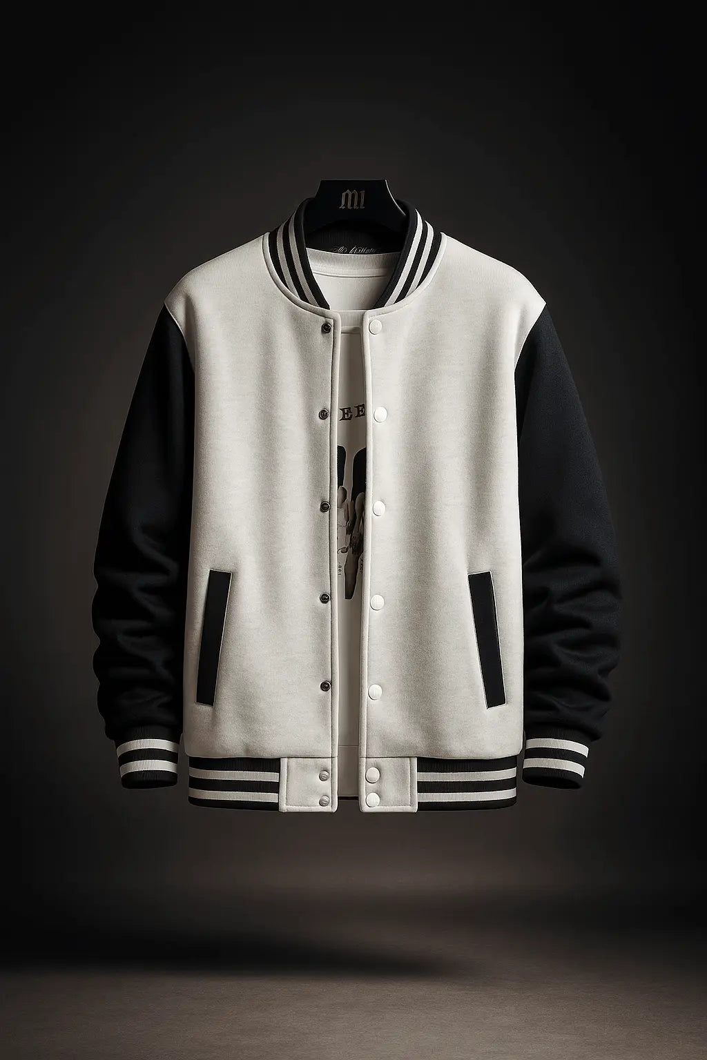 Zero Grey Baseball Jacket With Black Sleeves - Premium Baseball Jacket from The Divine Shop - Just Rs.2299! Shop now at The Divine Shop