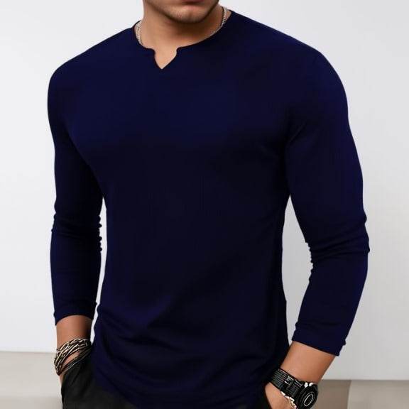 Bundles of 3 cotton knitted crew neck long sleeve shirt mens - Premium waffle knitted t-shirt from The Divine Shop - Just Rs.2699! Shop now at The Divine Shop