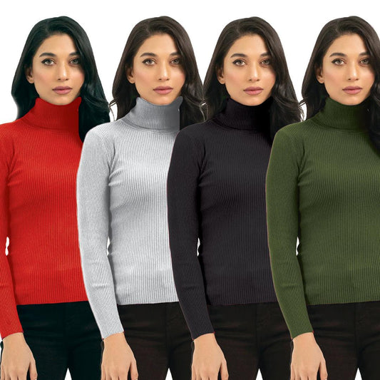 Bundles Of 4 Basic Turtle Neck - The Divine Shop