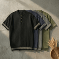 Bundles of 4 –Men’s Oversize Ribbed Henley T-Shirt - The Divine Shop