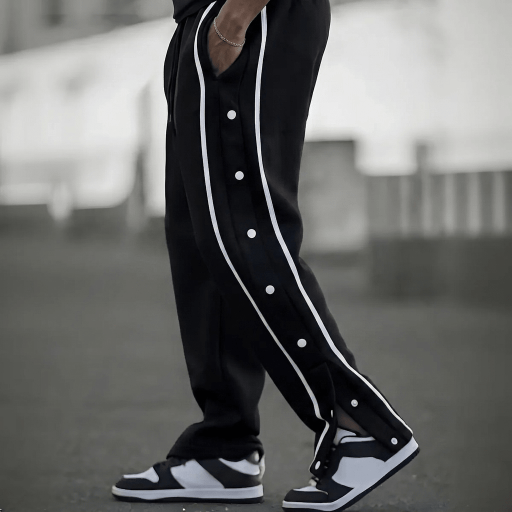 Button stripe Aestehtic Sweatpants - The Divine Shop