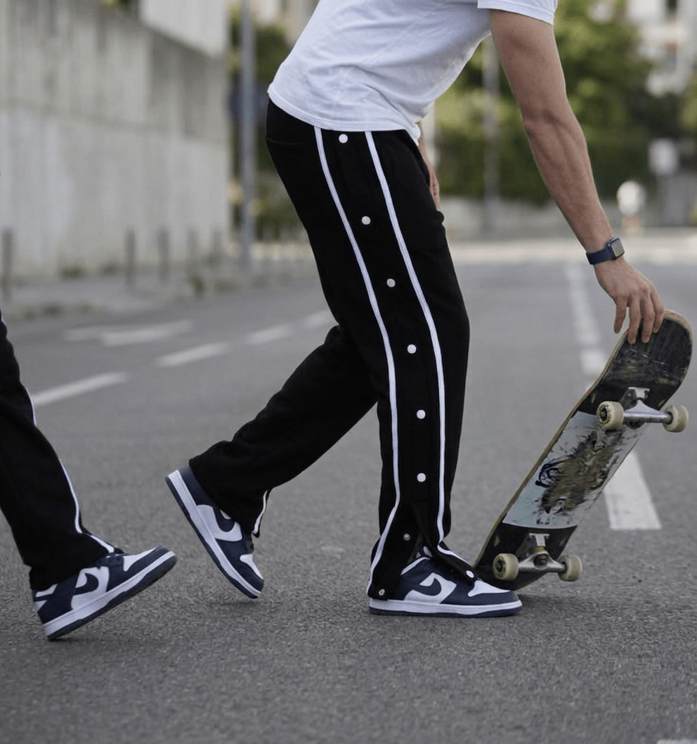 Button stripe Aestehtic Sweatpants - The Divine Shop
