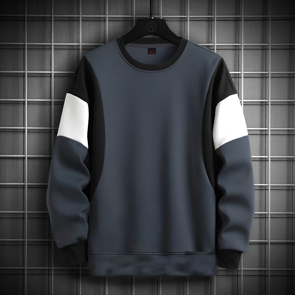 Manfinity contrass color block sweatshirt perfect blend - Premium Sweatshirts from The Divine Shop - Just Rs.2499! Shop now at The Divine Shop