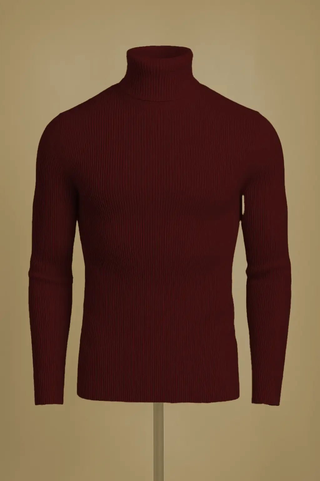 Maroon long sleeve turtleneck shirt - Premium High Neck from My Store - Just Rs.1999! Shop now at The Divine Shop