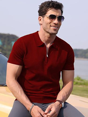 Maroon Zipper Polo T-Shirts - Premium Polo T-Shirt from The Divine Shop - Just Rs.1999! Shop now at The Divine Shop