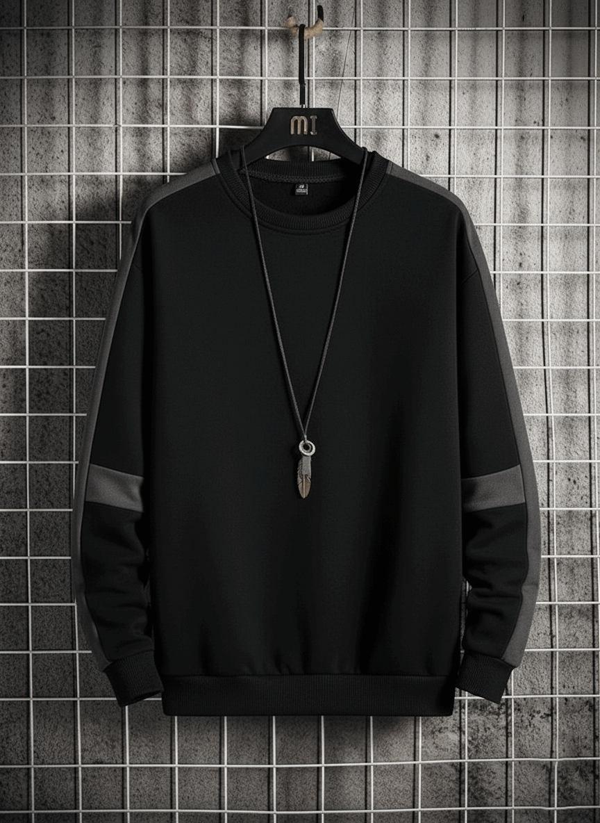 Mens drip style sweatshirt two tone - Premium Sweatshirts from The Divine Shop - Just Rs.2499! Shop now at The Divine Shop