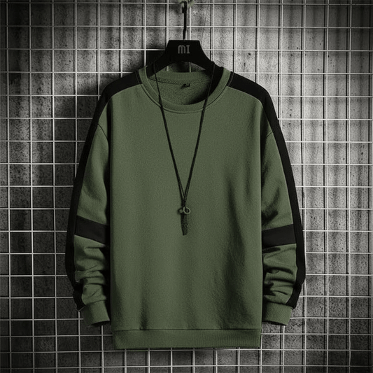 Mens drip style sweatshirt two tone - The Divine Shop