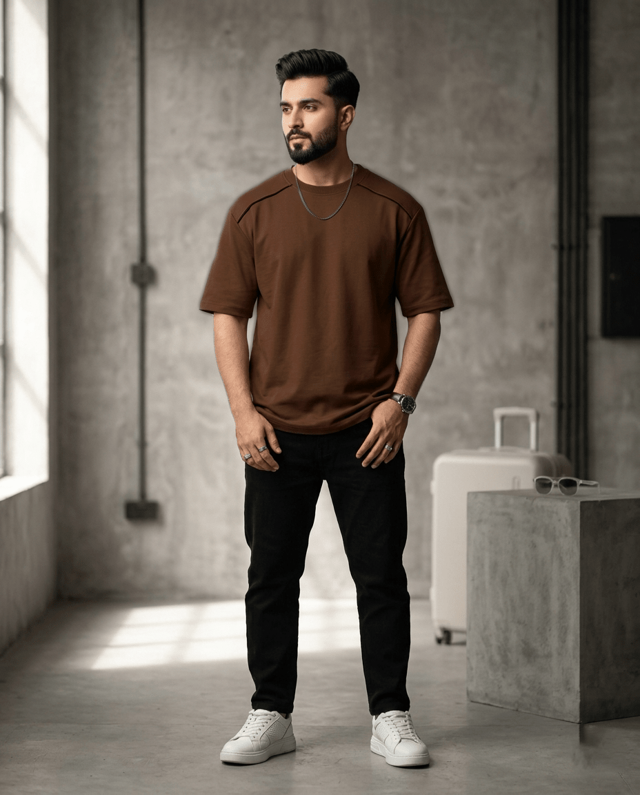 Men’s Minimalist T-Shirt – Premium Cotton Casual Summer Tee - The Divine Shop
