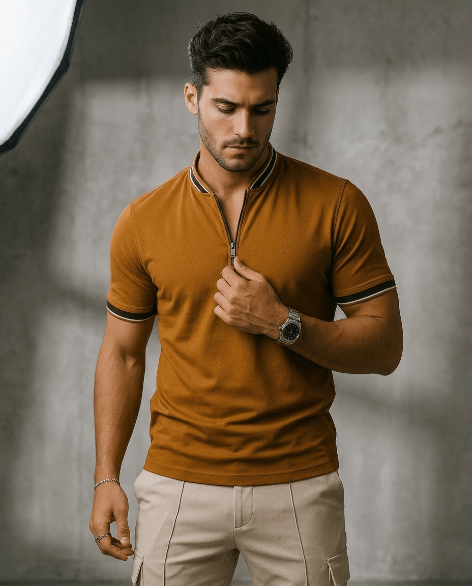 Men's polo shirts smoked polo - The Divine Shop