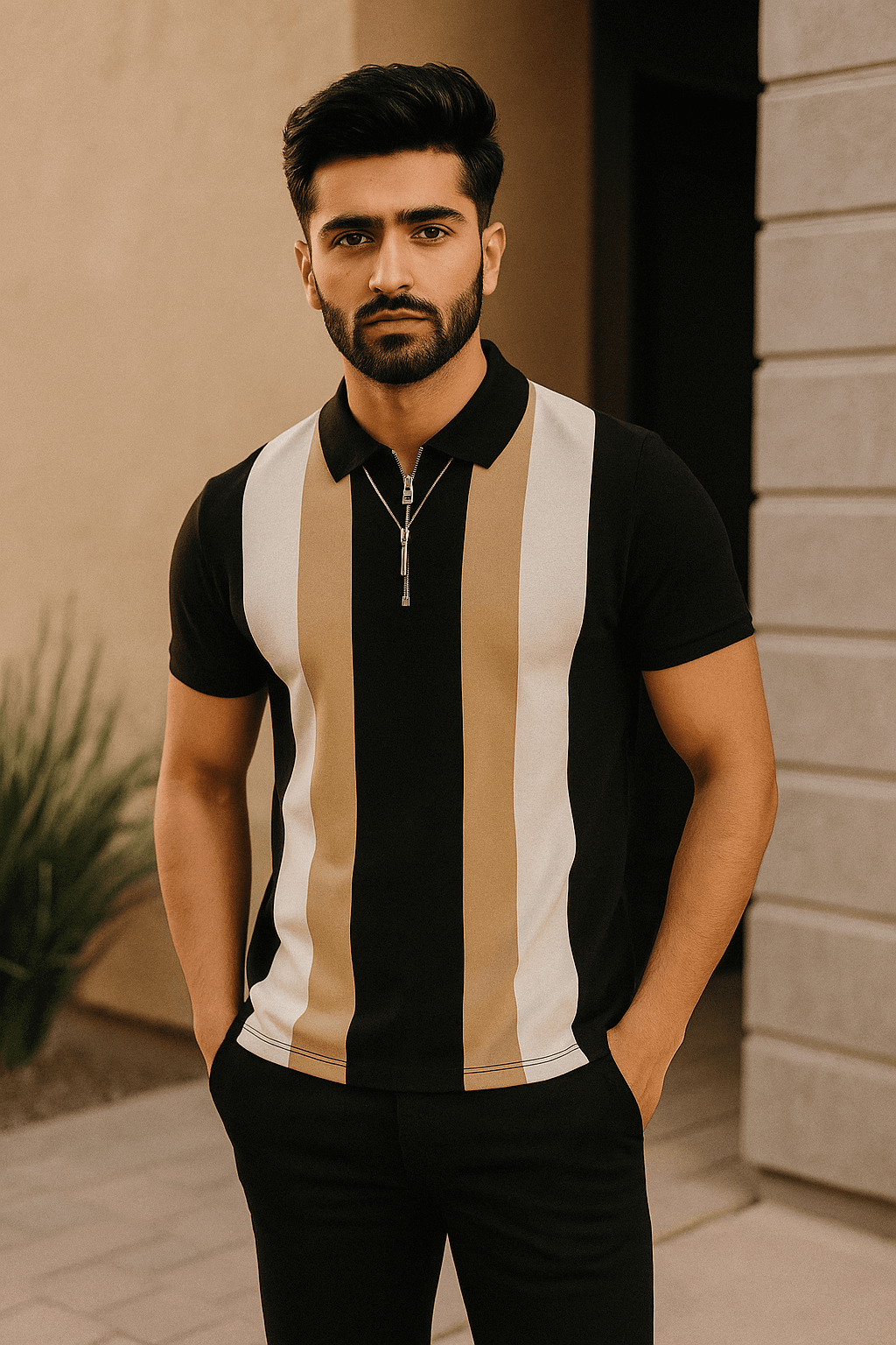 Mens premium double decker polo shirt - The Divine Shop