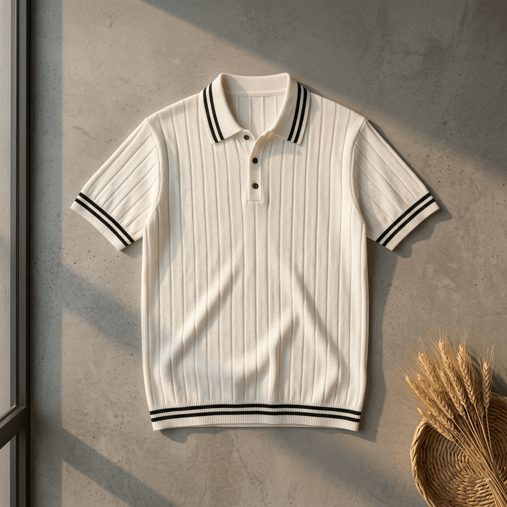 Men’s Premium Ribbed Same Collar Polo T-Shirt – Short Sleeve Casual Summer Wear - The Divine Shop