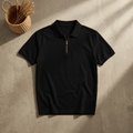 Mens zipper polo shirt - The Divine Shop