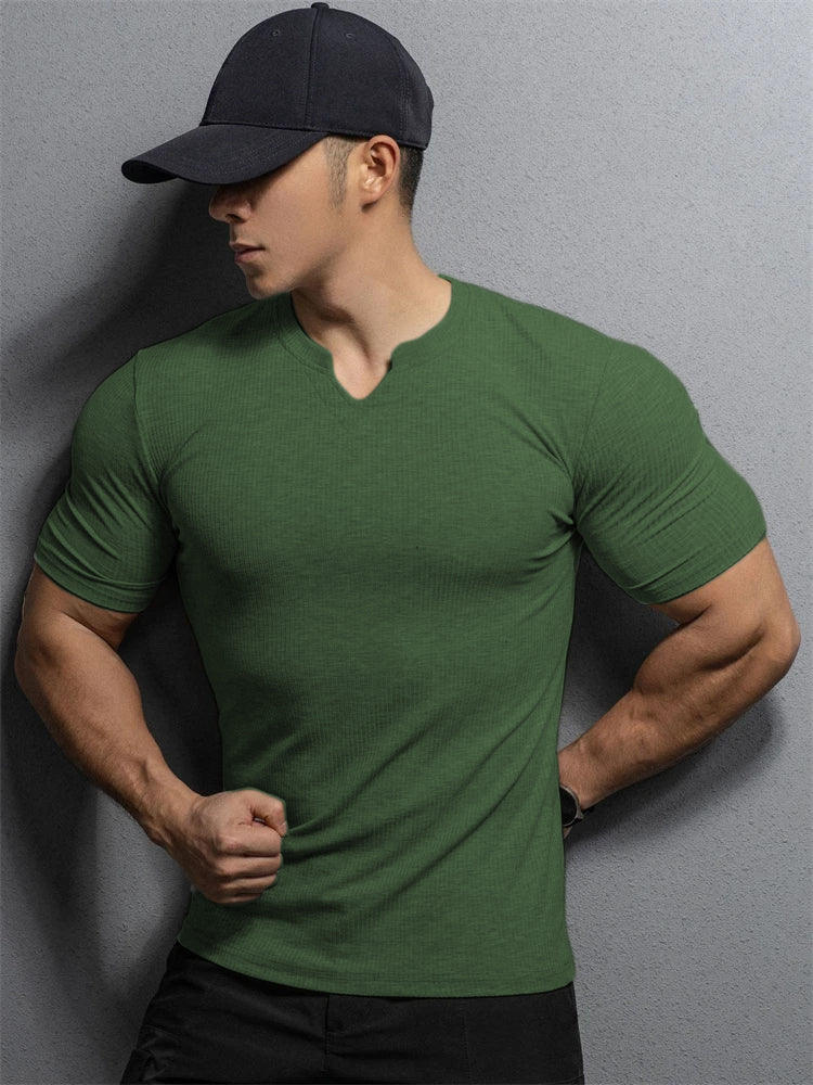 Cotton Knitted Half Sleeves T-Shirt