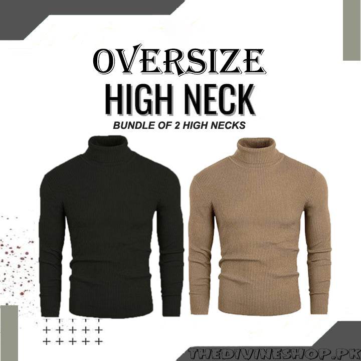 Oversize Bundles Of 2 Basic High Neck - The Divine Shop