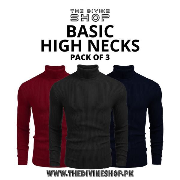 Oversize Bundles Of 3 Basic High Neck - The Divine Shop