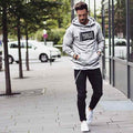 Pigalle printed hazel grey hoodie man black jeans - Premium Hoodies from My Store - Just Rs.1799! Shop now at The Divine Shop