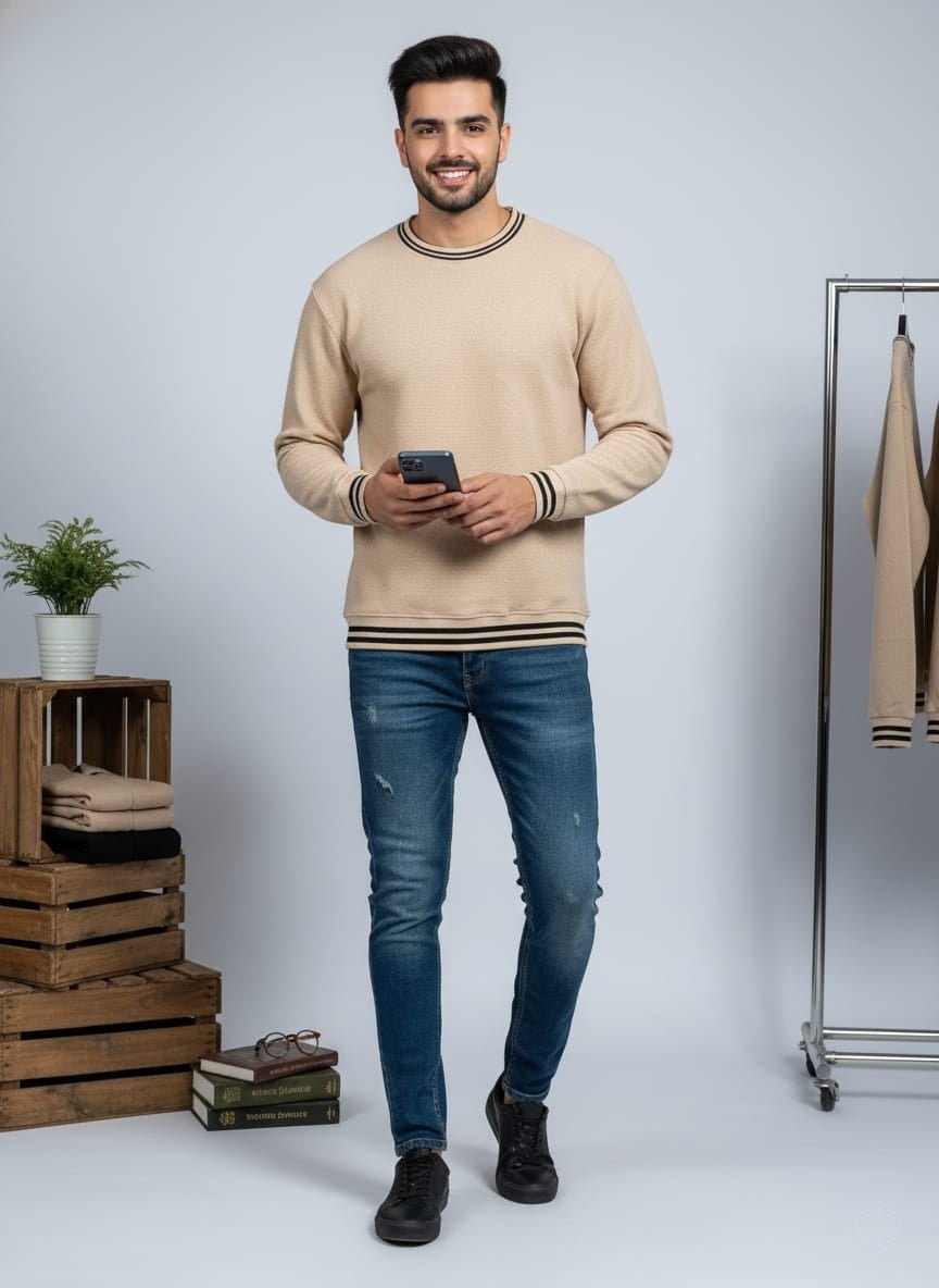 Twist Yarn Melanic Sweatshirt - The Divine Shop