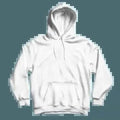 White cotton fleece hooded sweatshirt - Premium Hoodies from My Store - Just Rs.1799! Shop now at The Divine Shop