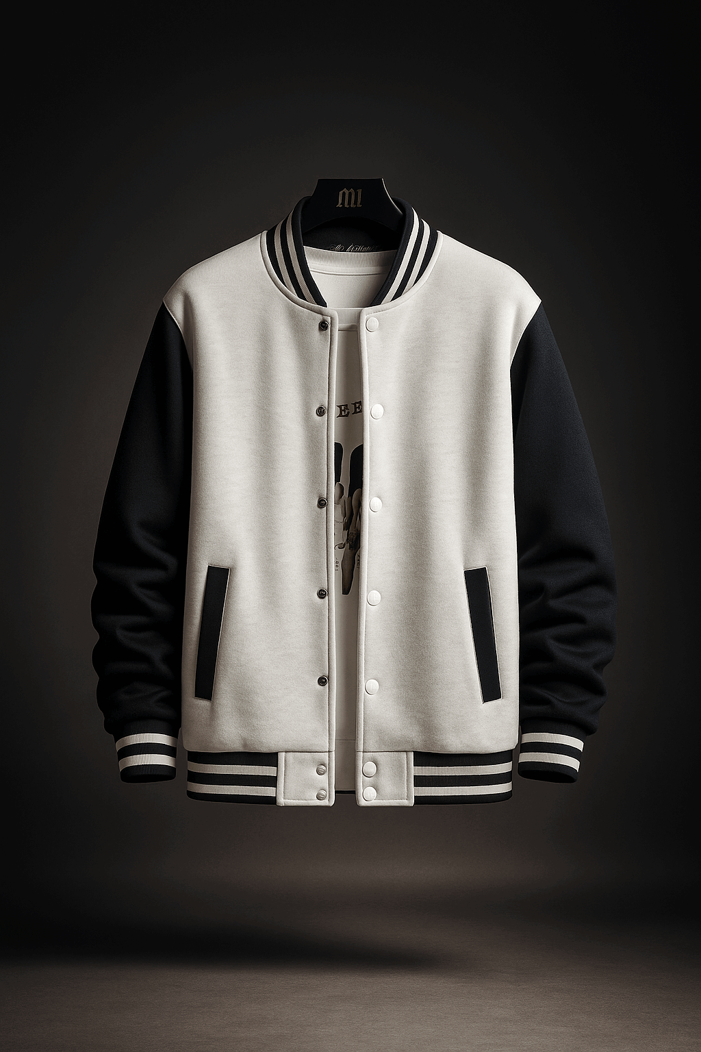 Zero Grey Baseball Jacket With Black Sleeves - Premium Baseball Jacket from The Divine Shop - Just Rs.2299! Shop now at The Divine Shop